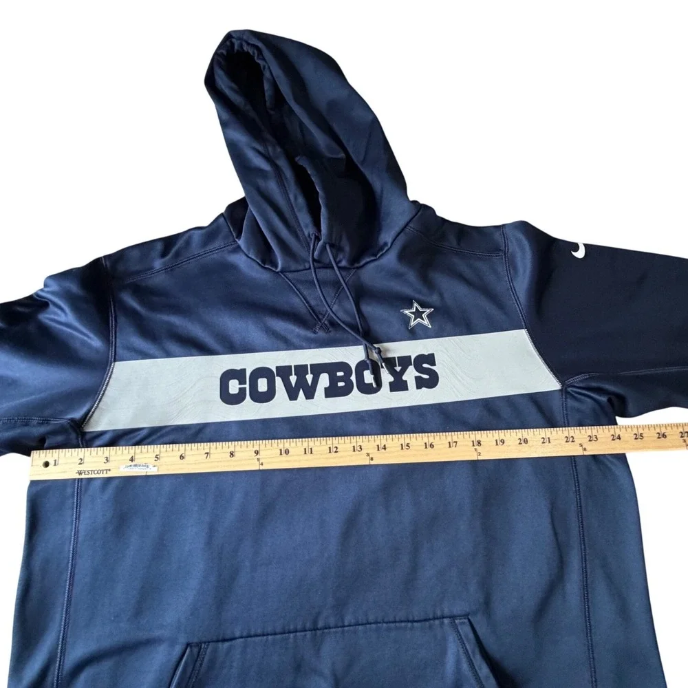 Nike NFL Dallas Cowboys Mens Large Navy Blue On-Field Pullover Hoodie Star Logo